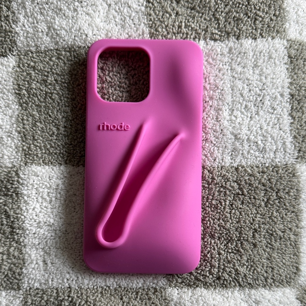 RHODE pink iPhone 15 pro max case
